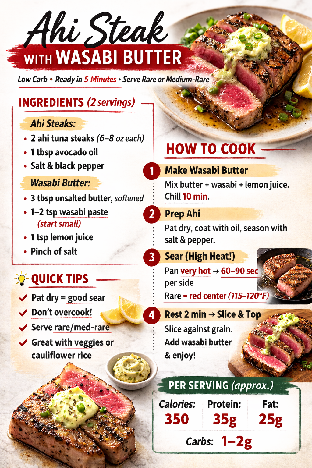 Ahi Steaks recipe